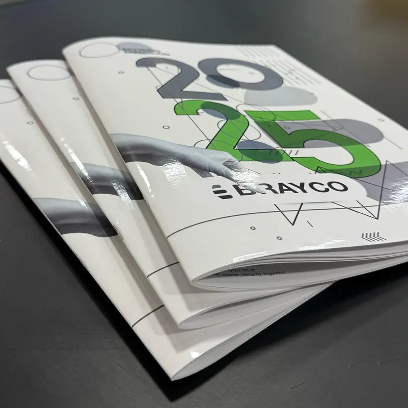 Brayco — Reporte anual 2025 — tapas. Trabajo realizado por Zengráfica en San Lorenzo, Santa Fe.