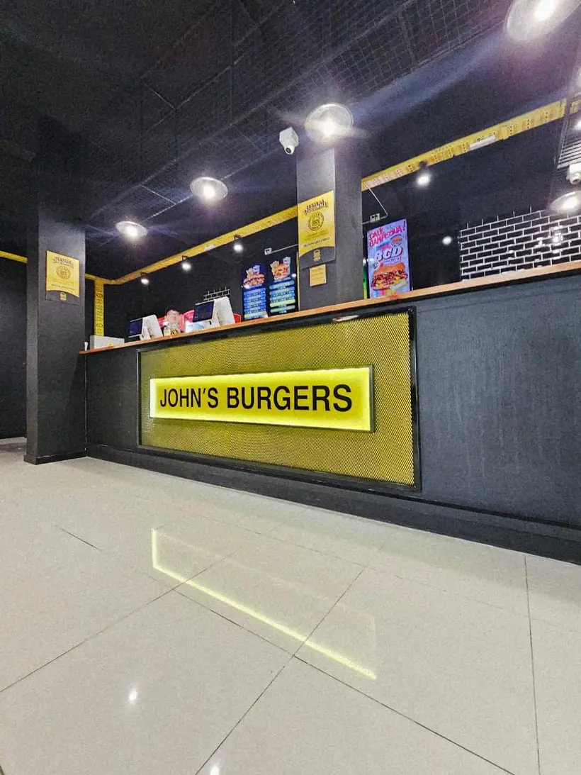 John's Burgers — Cartelería interior del local. Trabajo realizado por Zengráfica en San Lorenzo, Santa Fe.