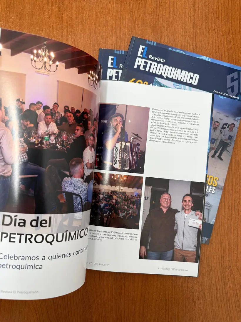 Revista El Petroquímico — Interior a todo color. Trabajo realizado por Zengráfica en San Lorenzo, Santa Fe.