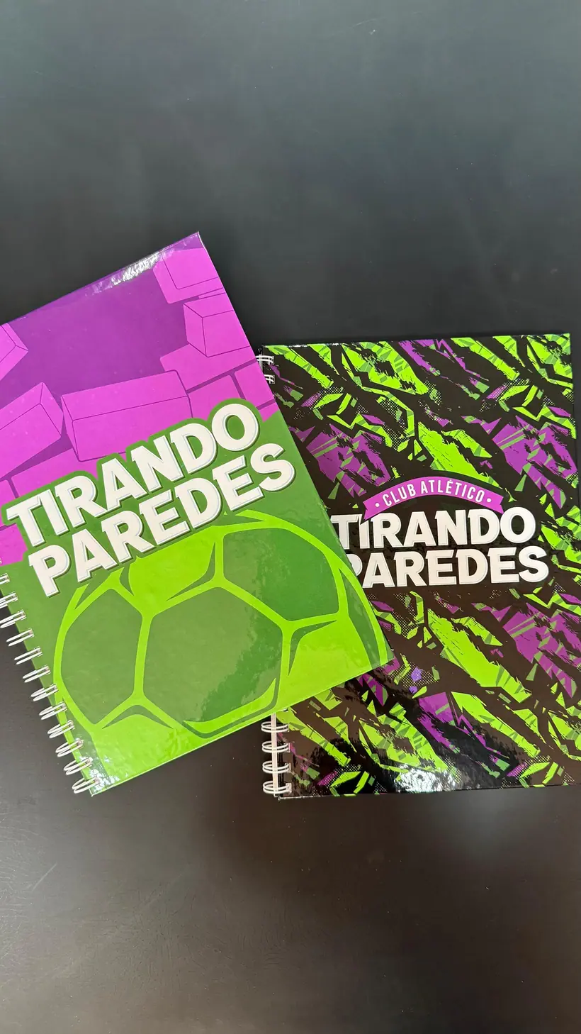 Club Atlético Tirando Paredes — Cuadernos con tapas personalizadas. Trabajo realizado por Zengráfica en San Lorenzo, Santa Fe.